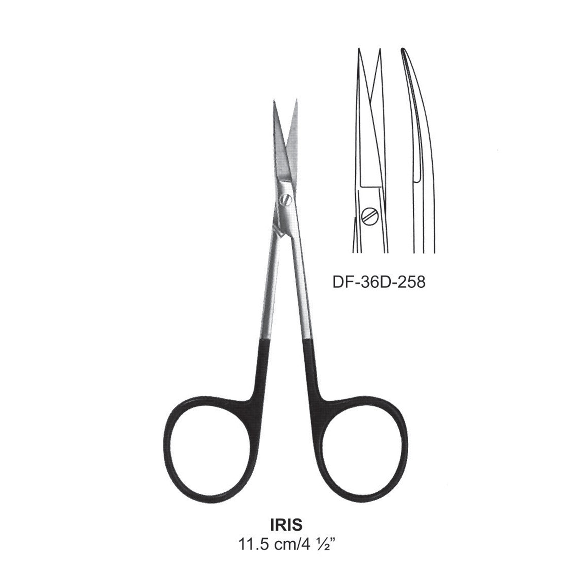 Iris Scissors 11.5cm Curved