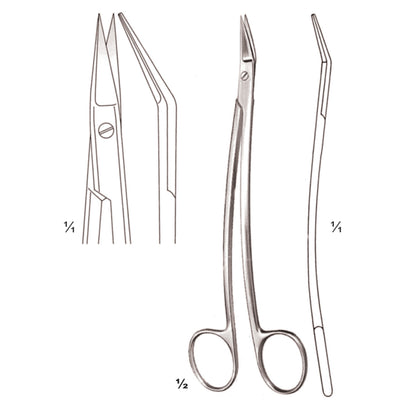 Dean Scissors Sharp-Sharp Curved 17cm Angled Upwards (B-053-17)