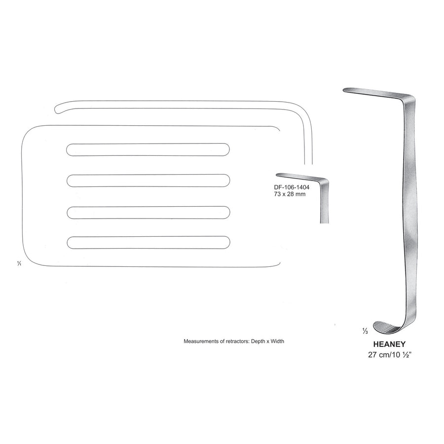 Heaney Retractors,27Cm,73X28mm  (DF-106-1404) by Dr. Frigz