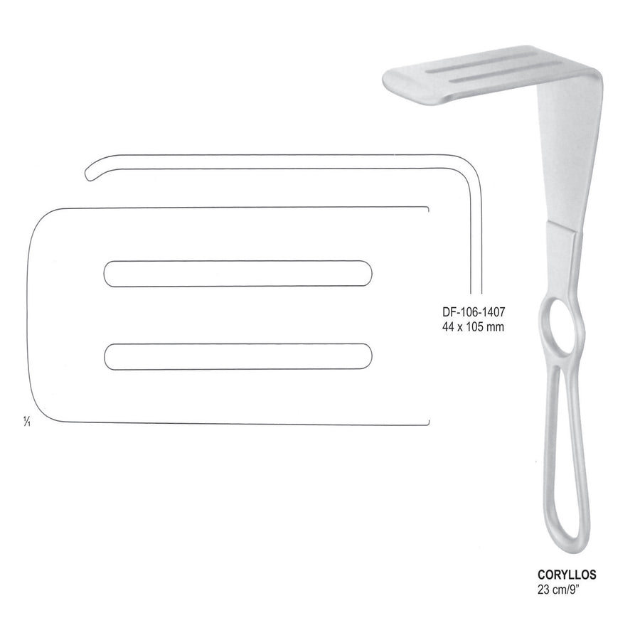 Coryllos Retractors,44X105mm , 23cm (DF-106-1407) by Dr. Frigz