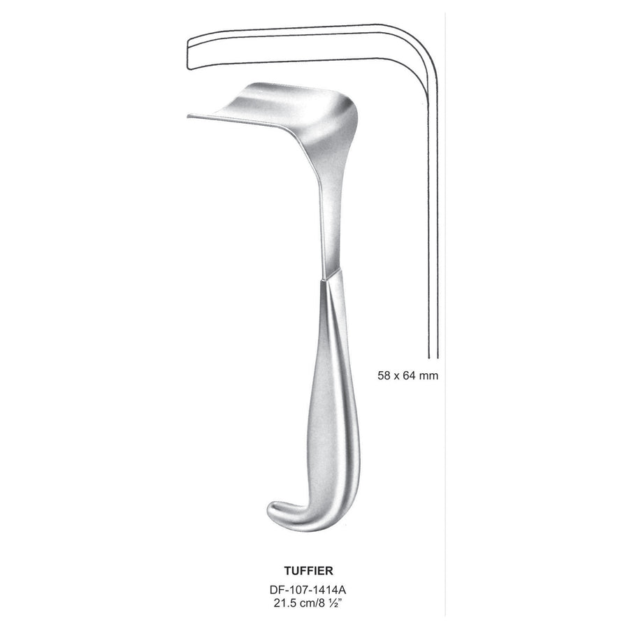 Tuffier Abdominal Retractors, 58X64Cm, 21.5cm  (DF-107-1414A) by Dr. Frigz