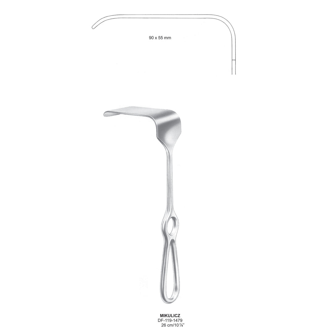 Mikulicz Retractors,26Cm,90X55mm  (DF-119-1479) by Dr. Frigz