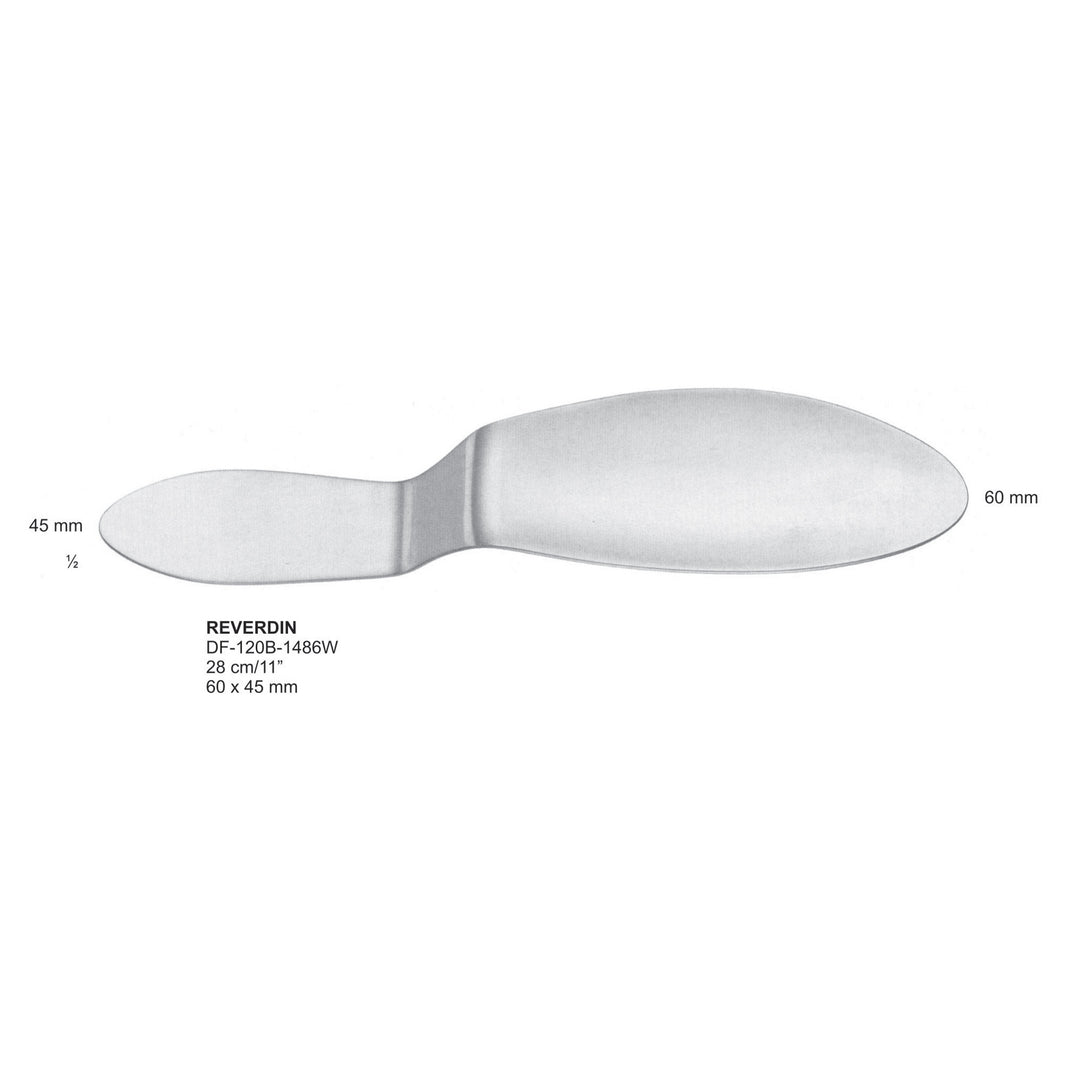 Reverdin Spatulas, 28cm 60X45mm (DF-120B-1486W) by Dr. Frigz