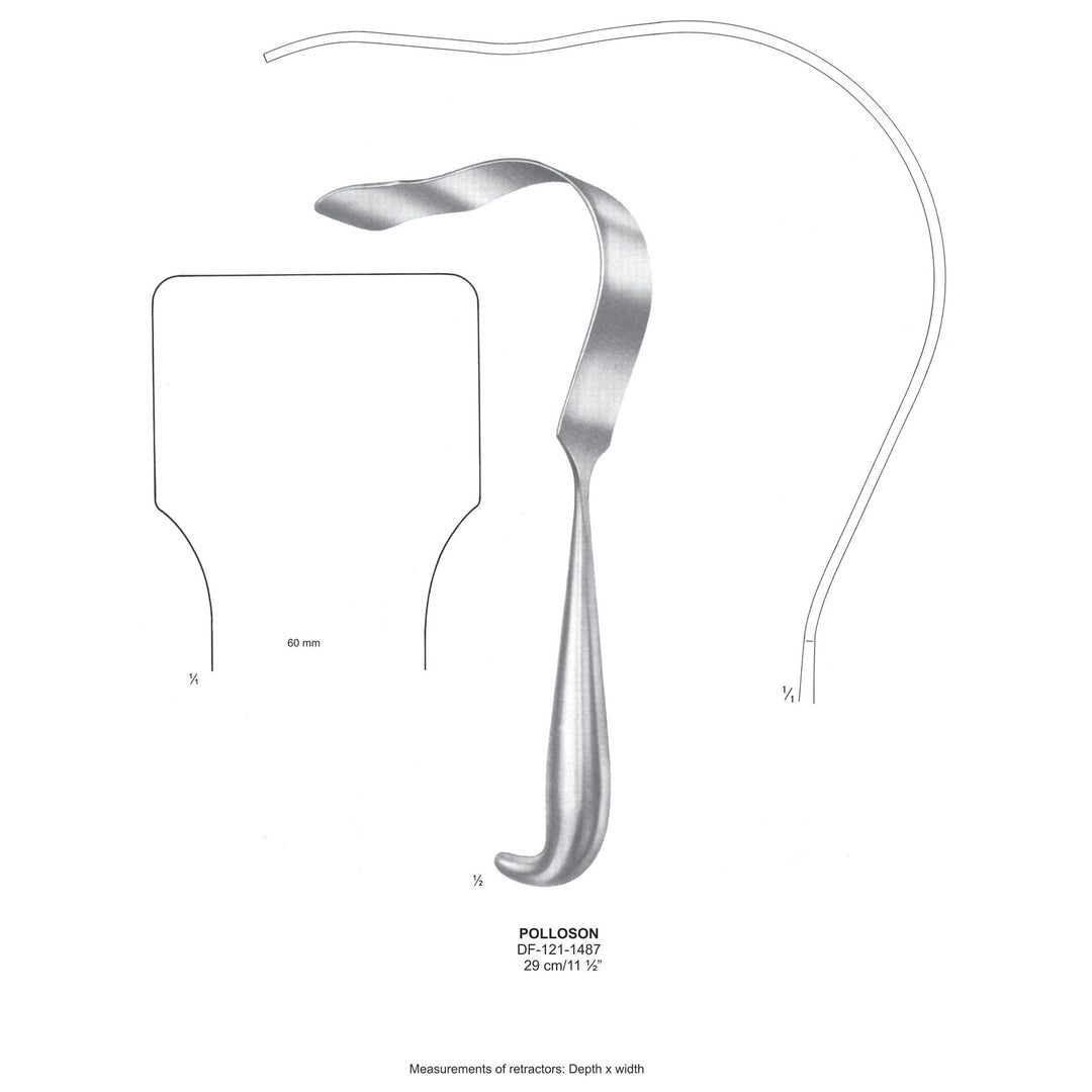 Polloson Retractors,27cm  (DF-121-1487) by Dr. Frigz