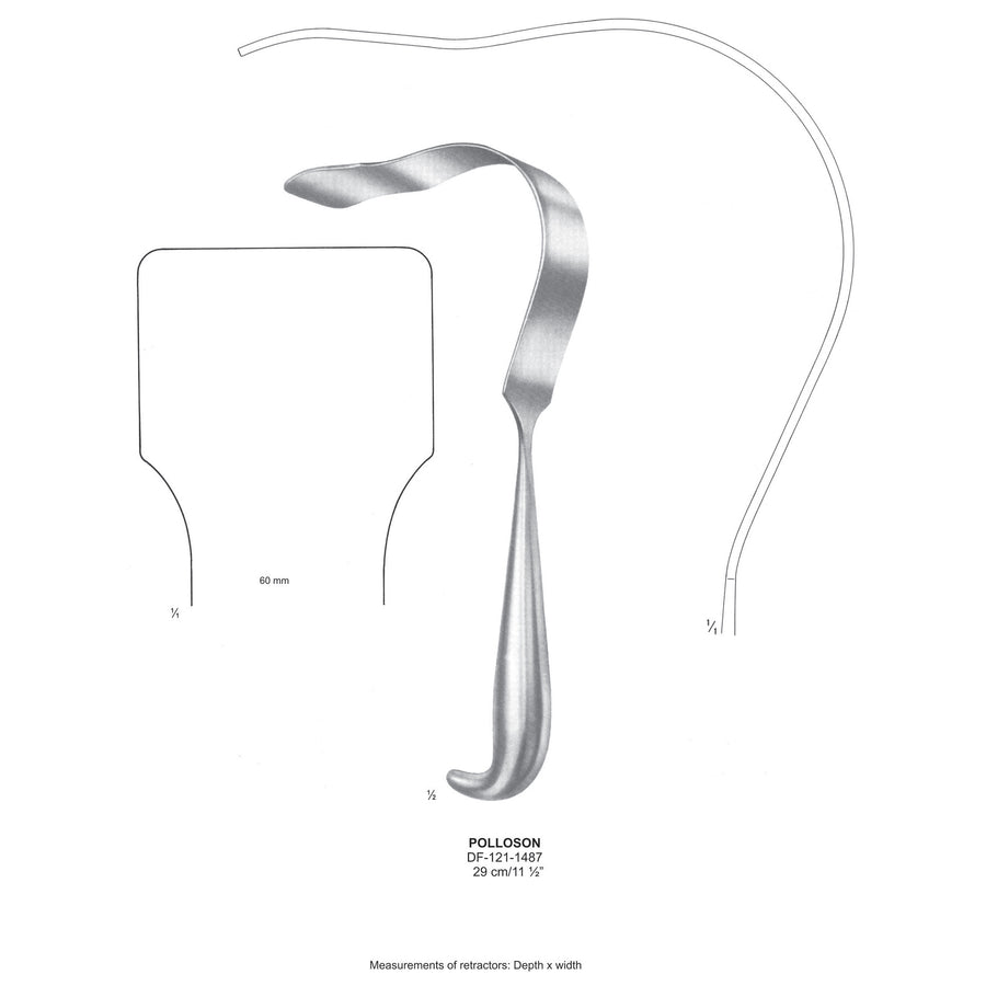 Polloson Retractors,27cm  (DF-121-1487) by Dr. Frigz