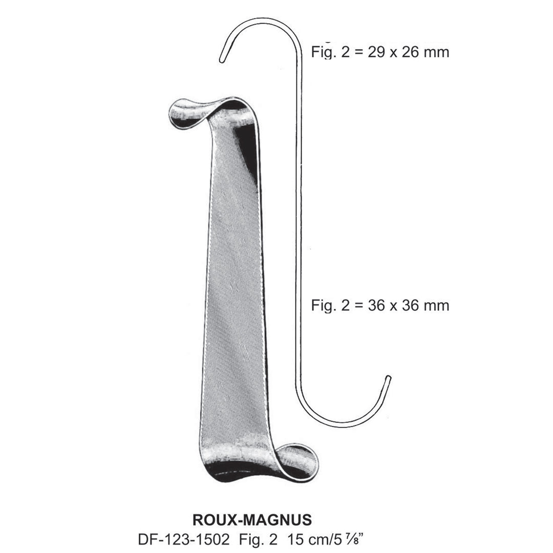 Roux-Magnus Retractors,15Cm,Fig-2, 29X26 & 36X36Mm  (Df-123-1502) by Raymed