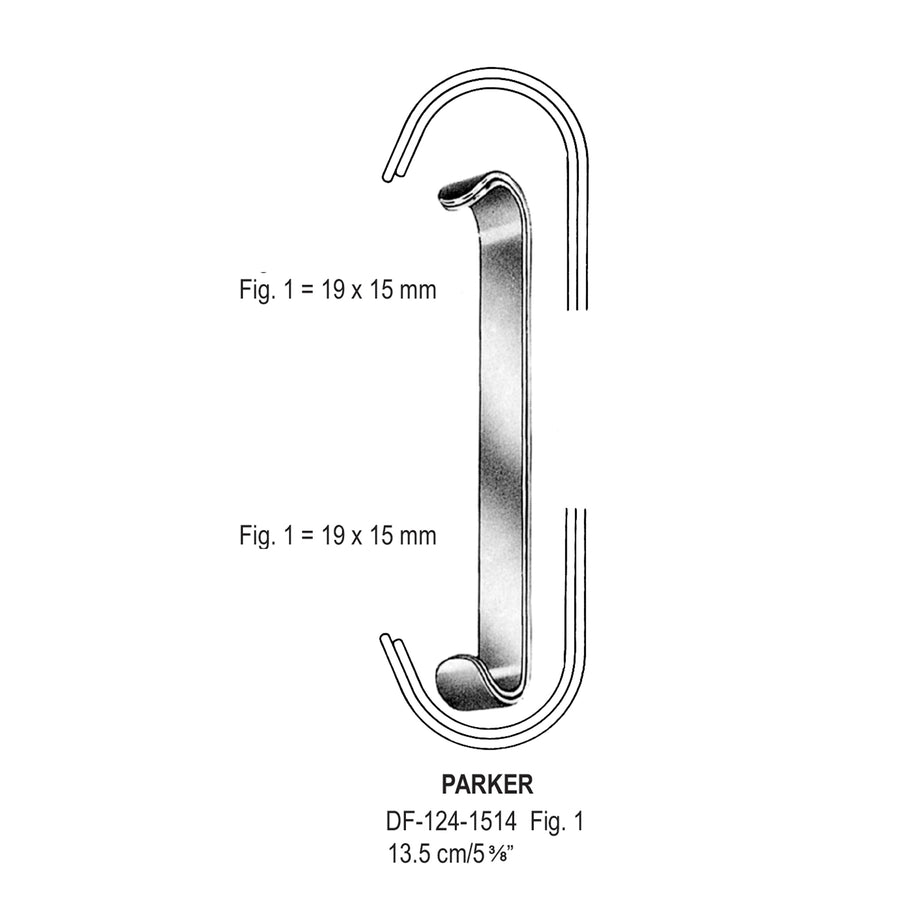 Parker Retractors 22X15-19X15mm , Fig.1, 13.5cm  (DF-124-1514) by Dr. Frigz