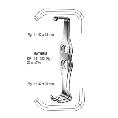 Mathieu Retractors 47X13-42X26mm , Fig.1, 20cm  (DF-124-1523)