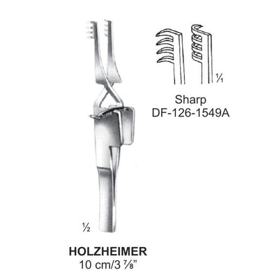 Holzheimer Retractors Sharp 4X4Teeth 10cm  (DF-126-1549A)