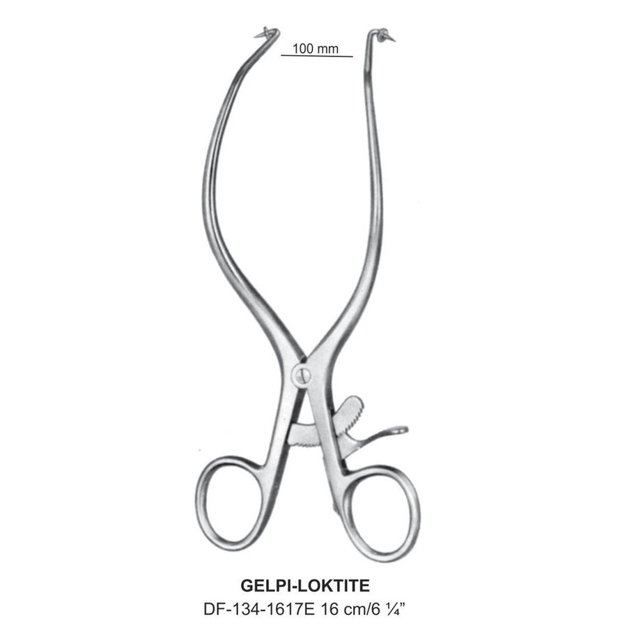 Gelpi-Loktite Retractors  With Stopper 16cm , 100mm (DF-134-1617E) by Dr. Frigz