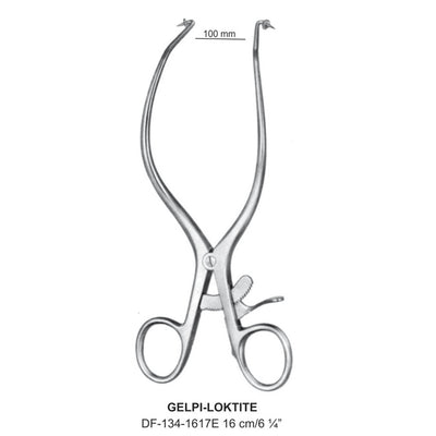 Gelpi-Loktite Retractors  With Stopper 16cm , 100mm (DF-134-1617E)