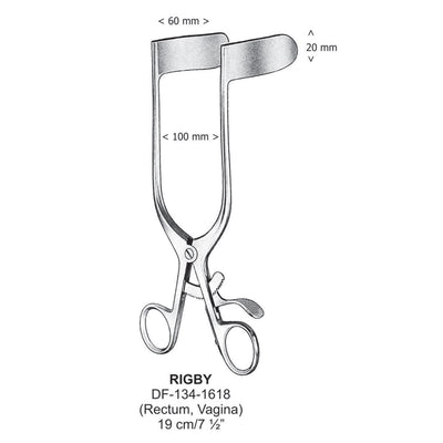 Rigby Retractors 19Cm, 100mm Width, 60X20mm  (DF-134-1618)