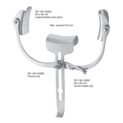 Robin-Masse Retractors, Max Spread 210mm (DF-136-1628)