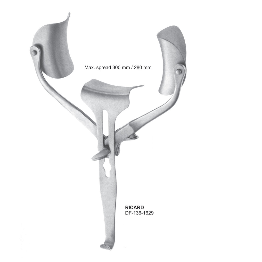 Ricard Retractors, Max Spread 300/280mm (DF-136-1629) by Dr. Frigz