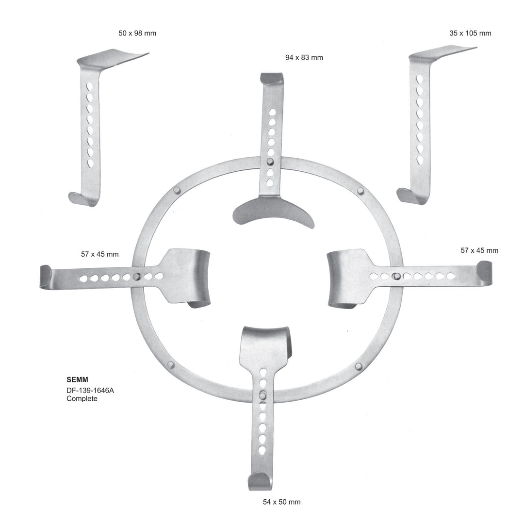 Semm Abdominal Retractors Complete Set (DF-139-1646A) by Dr. Frigz