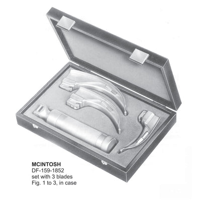 Laryngoscope Mcintosh Set Of 3 Fig 1 To 3 (DF-159-1852)