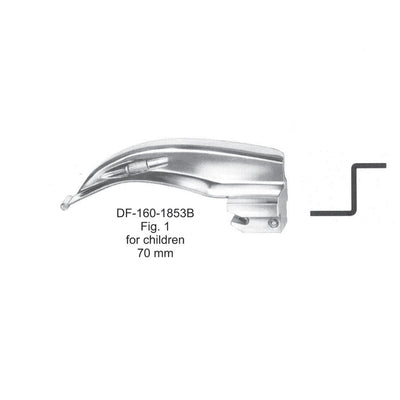 Mcintosh Laryngoscope Blade Only Fig 1. For Children 70mm (DF-160-1853B)