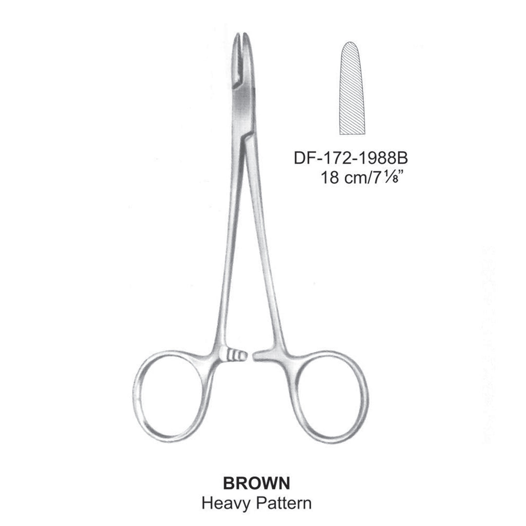 Brown Needle Holder, Heavy Pattern, 18cm (DF-172-1988B) by Dr. Frigz