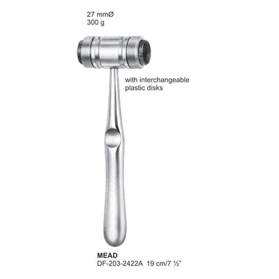 Mead Mallets 19 Cm, 27mm , 300 Grams, Interchange Plastic Disk (DF-203-2422A)