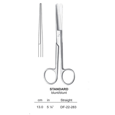 T15-1055] Operating Scissors - Straight Tip - Blunt - 5 – Trinity Sterile