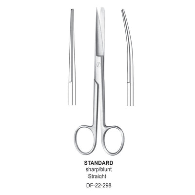 T15-1055] Operating Scissors - Straight Tip - Blunt - 5 – Trinity Sterile