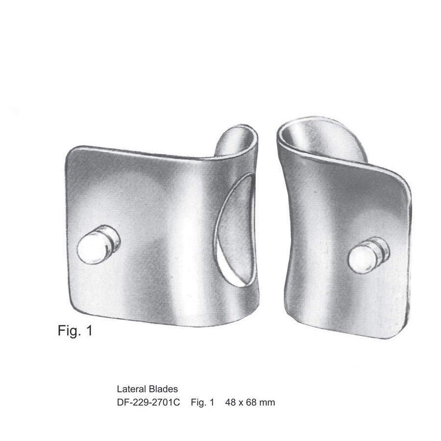 Mercedes Retractors Lateral Blades Only, Fig.1, 48X68mm (DF-229-2701C) by Dr. Frigz