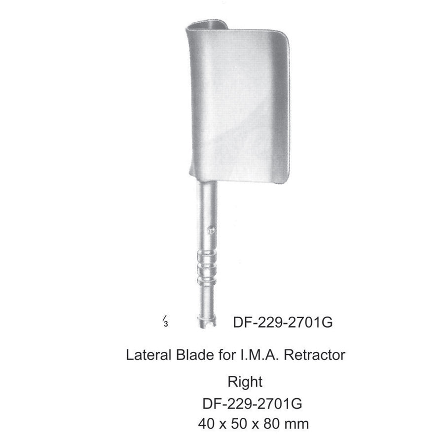 Lateral Blade For I.M.A Retractors, Right, 40X50X80mm (DF-229-2701G) by Dr. Frigz