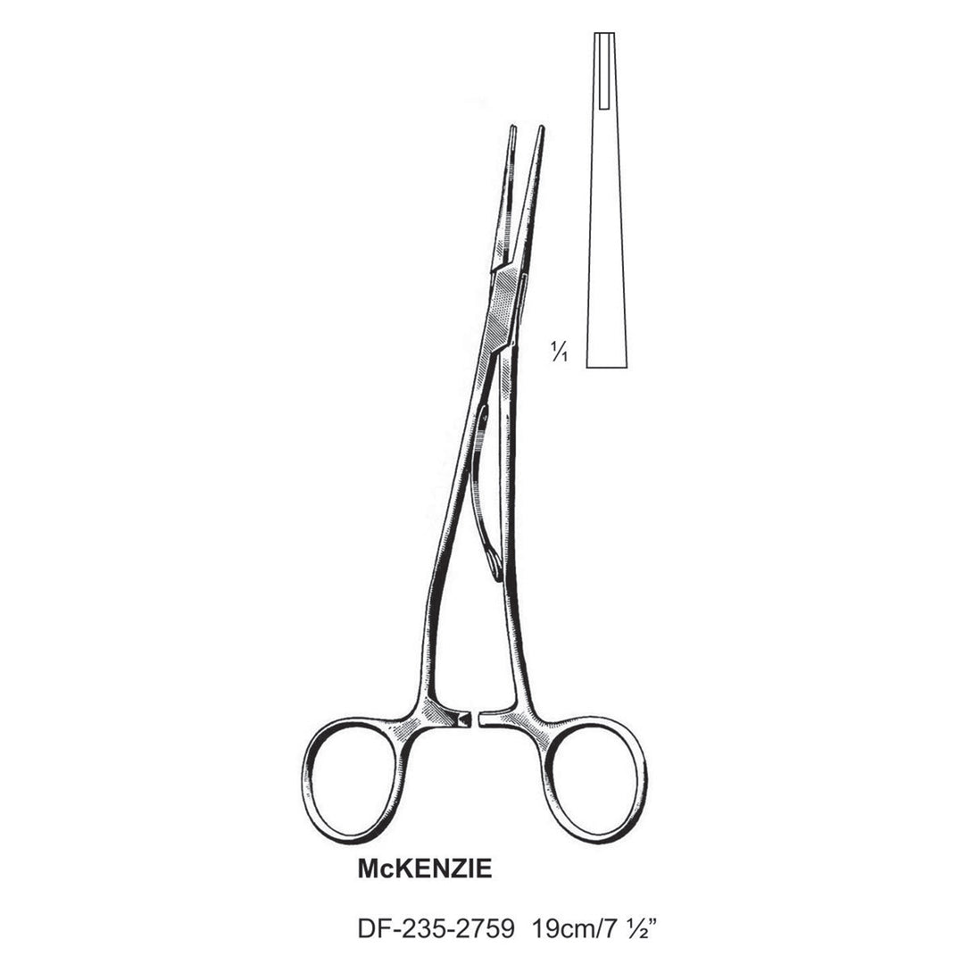 Mckenzie Clip Applying Forceps, 19cm  (DF-235-2759) by Dr. Frigz