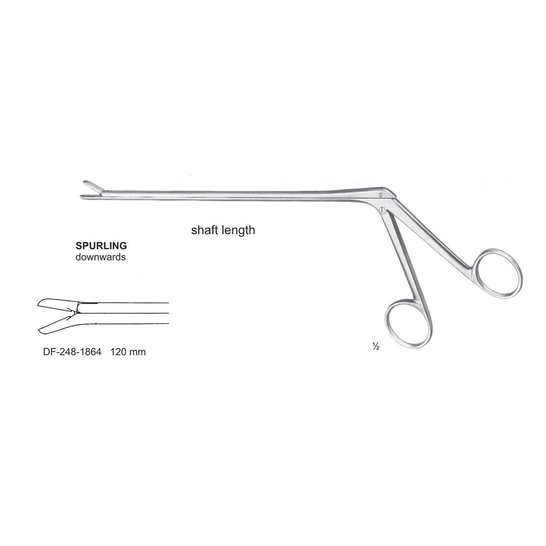 Spurling Laminectomy Punches Downwards, Shaft Length 120mm ,  Working Point 4X10mm (DF-248-1864) by Dr. Frigz