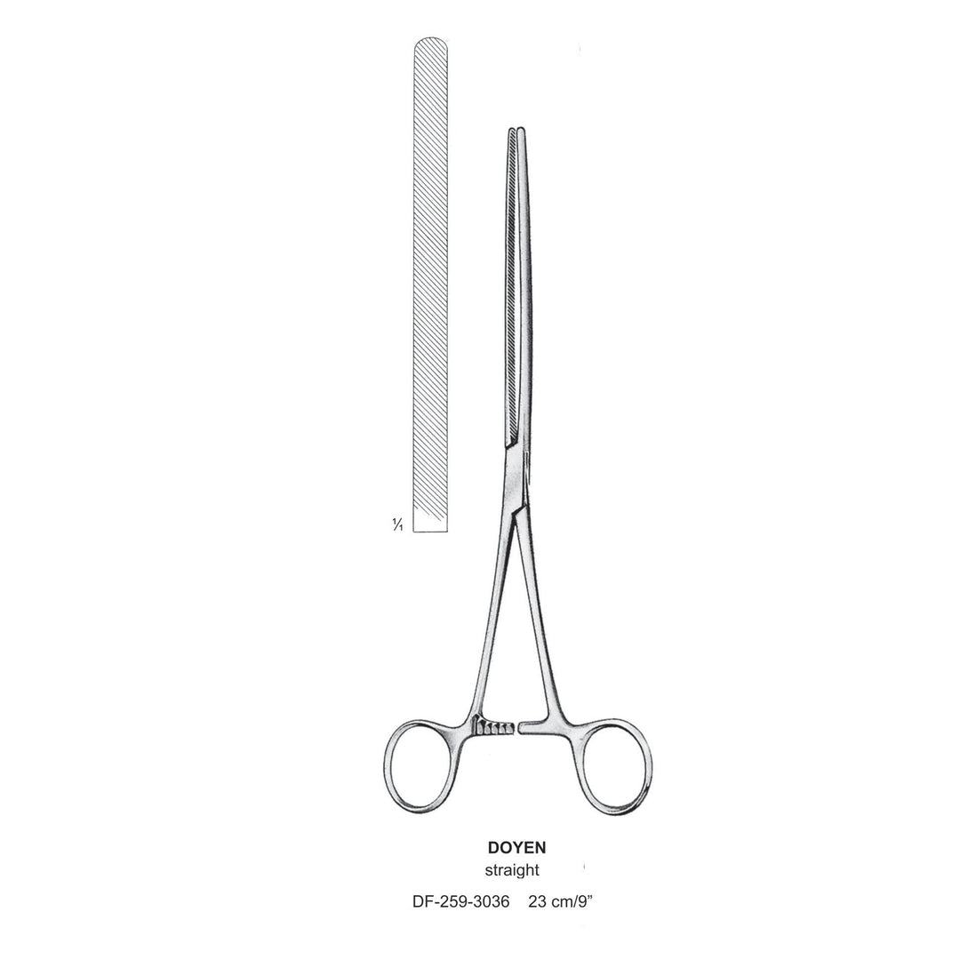 Doyen Intestinal Clamps 23Cm, Straight (DF-258-3036) by Dr. Frigz