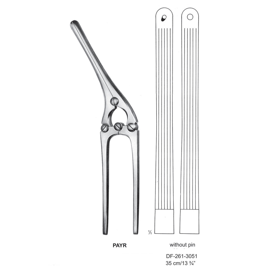 Payr Intestinal Clamp 35Cm, Without Pin (DF-261-3051) by Dr. Frigz