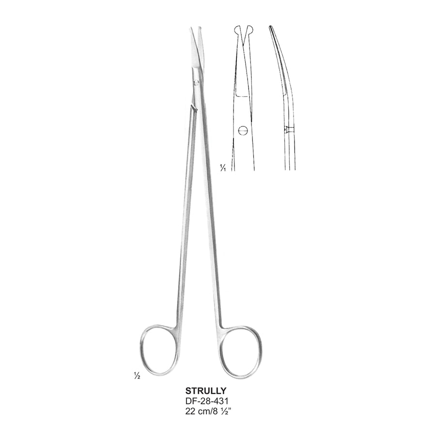 Straightully Scissor, Curved, 22cm (DF-28-431) by Dr. Frigz