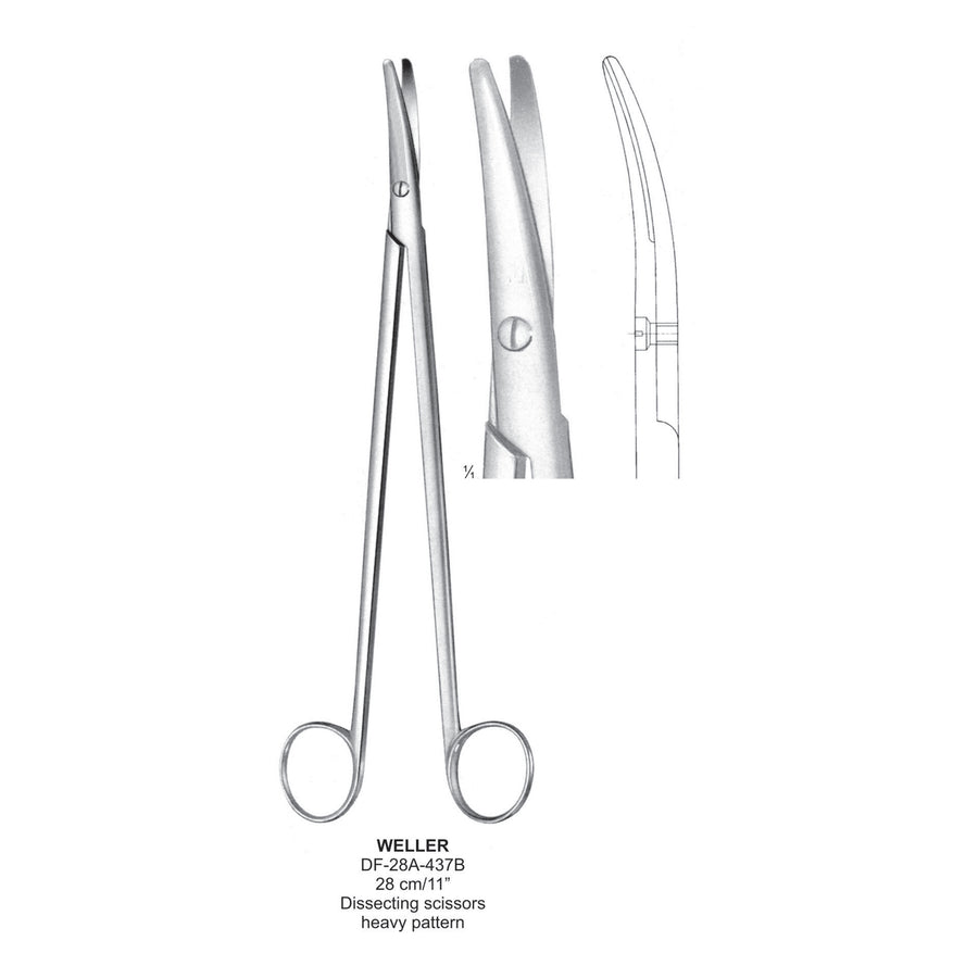 Weller Dissecting Scissor, Heavy Pattern, 28cm (DF-28A-437B) by Dr. Frigz