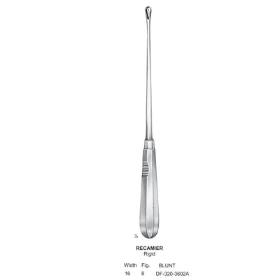 Recamier Uterine Curettes , Rigid, Blunt, Fig.8, 16mm (DF-320-3602A)