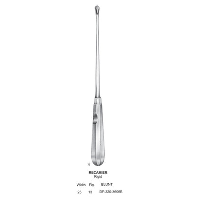 Recamier Uterine Curettes , Rigid, Blunt, Fig.13, 25mm (DF-320-3606B)