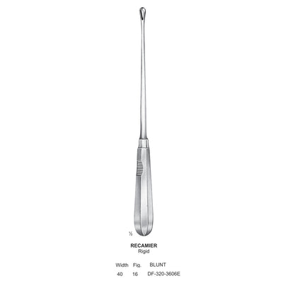 Recamier Uterine Curettes , Rigid, Blunt, Fig.16, 40mm (DF-320-3606E)