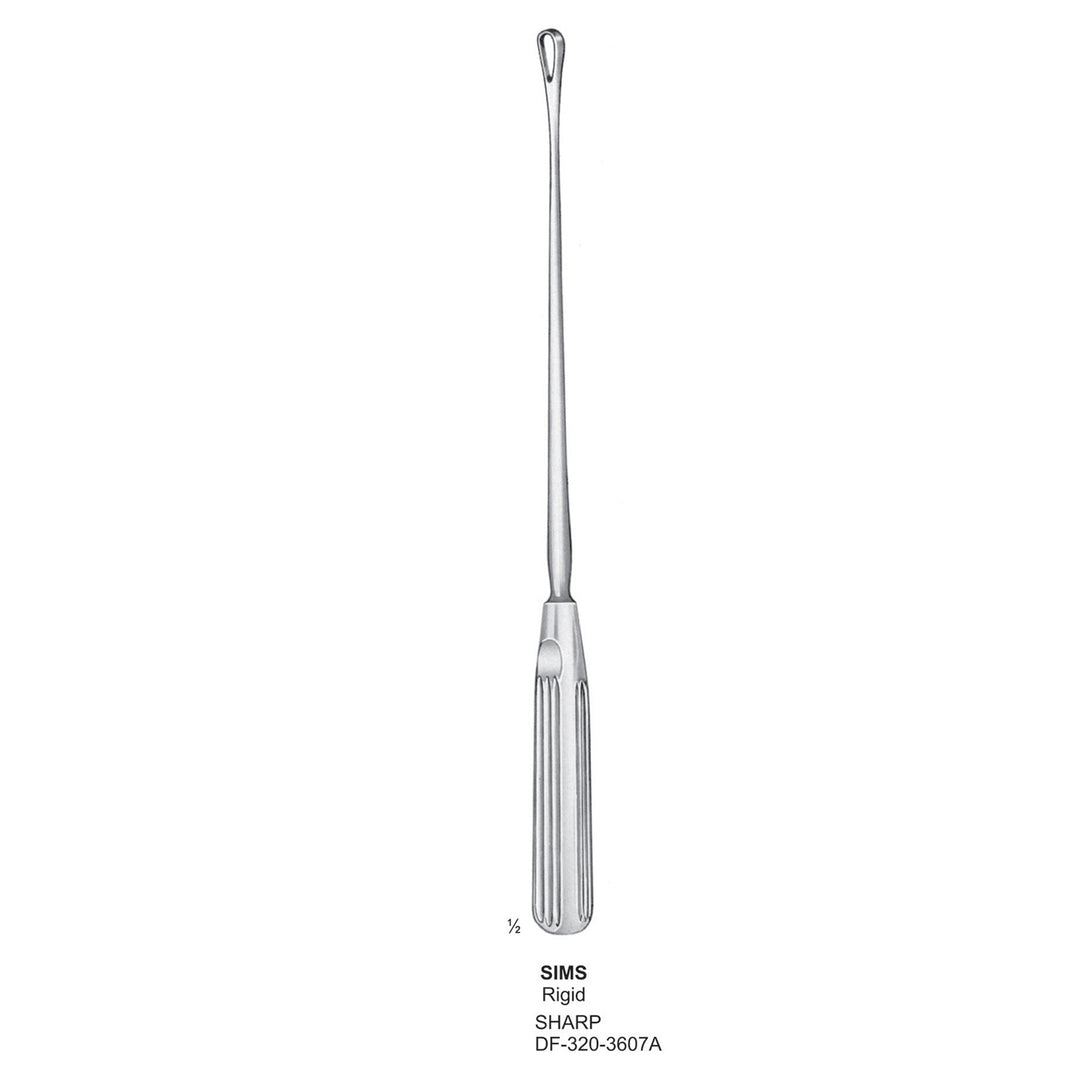 Sims Uterine Curettes , Rigid, Sharp, Fig.00, 5mm (DF-320-3607A) by Dr. Frigz