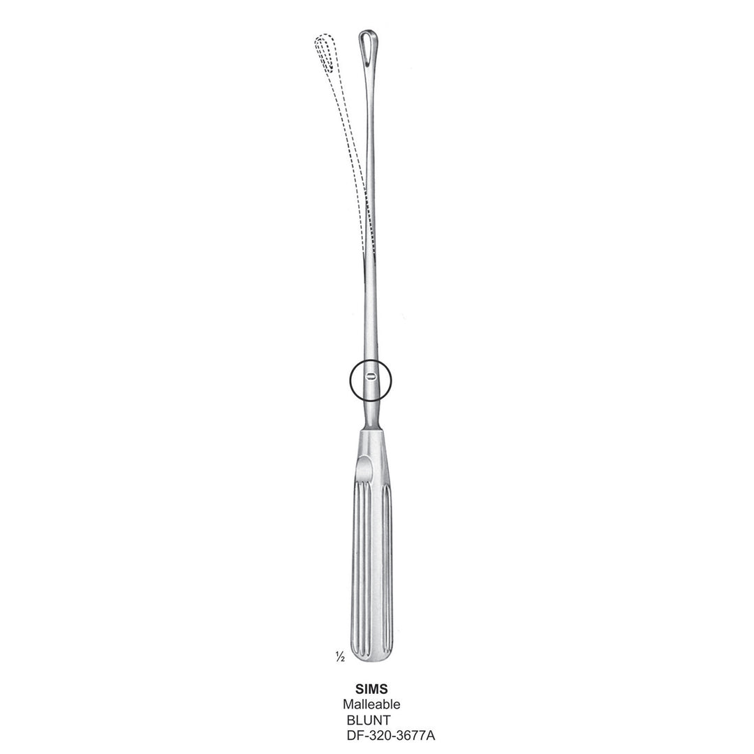 Sims Uterine Curettes , Malleable, Blunt, Fig.00, 5mm 30cm (DF-320-3677A) by Dr. Frigz