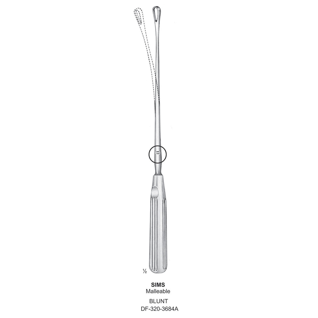 Sims Uterine Curettes , Malleable, Blunt, Fig.6, 14mm 31.5cm (DF-320-3684A) by Dr. Frigz