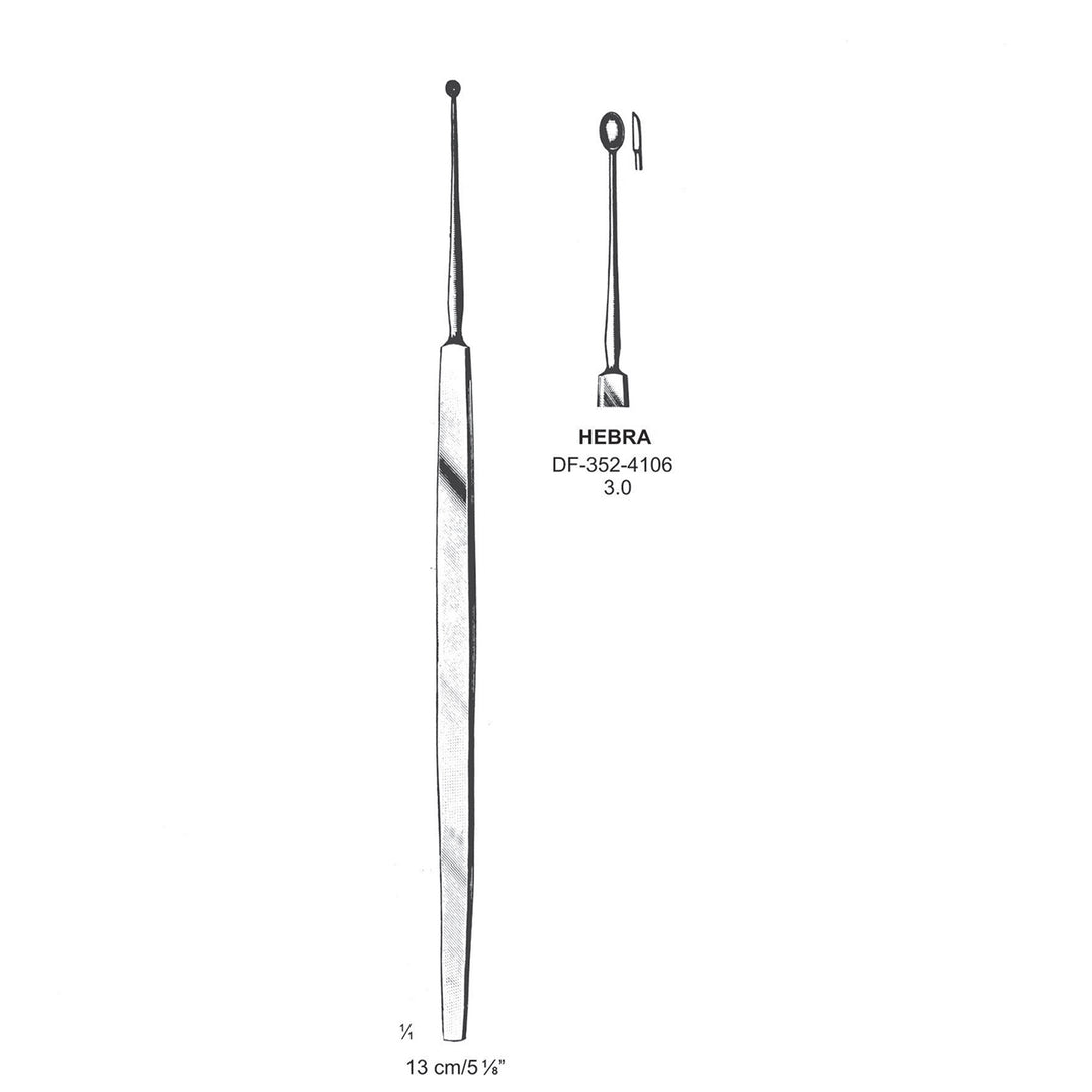 Hebra Chalazion Curettes, Sharp, 3.0mm Dia  13cm (DF-352-4106) by Dr. Frigz