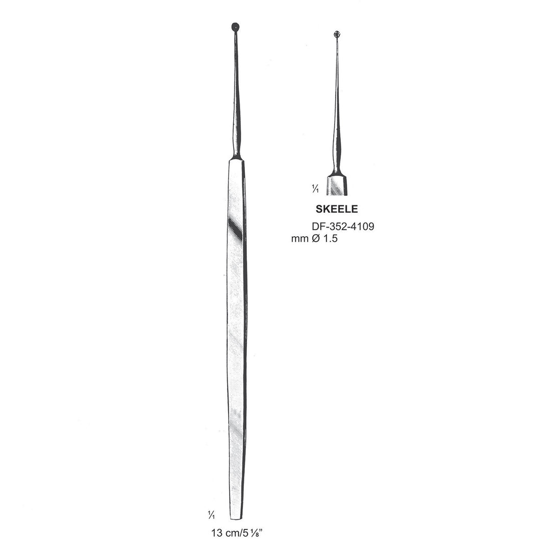 Skeele Chalazion Curettes, Toothed, 1.5mm Dia  (DF-352-4109) by Dr. Frigz