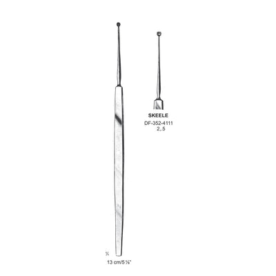 Skeele Chalazion Curettes, Toothed, 2.5mm Dia  (DF-352-4111)