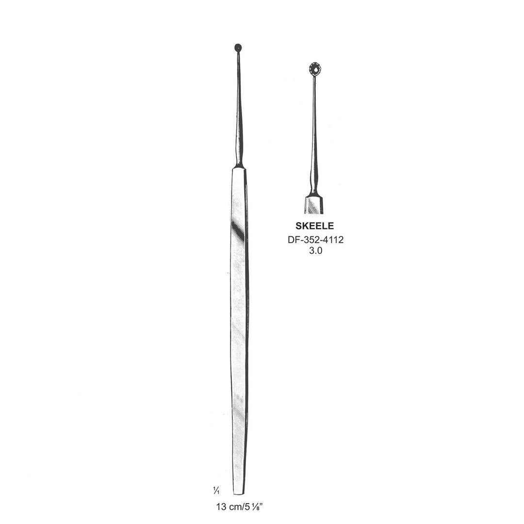 Skeele Chalazion Curettes, Toothed, 3.0mm Dia  (DF-352-4112) by Dr. Frigz