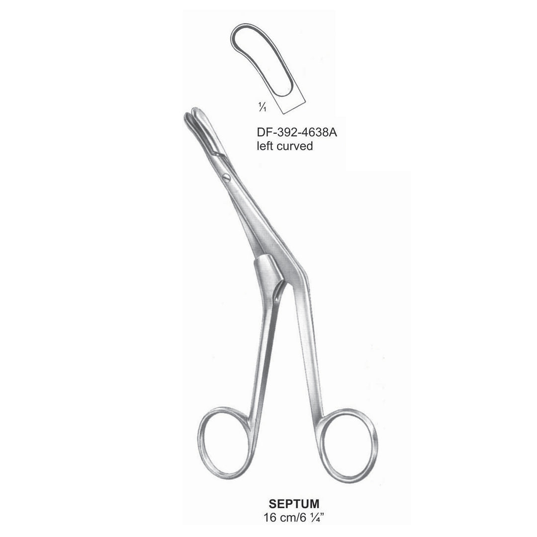 Septum Forceps Left Curved 16 (DF-392-4638A) by Dr. Frigz