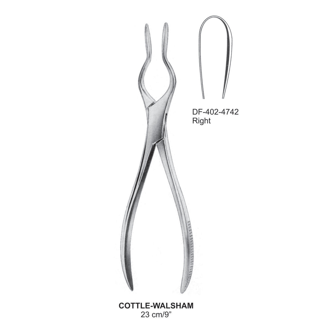 Cottle-Walsham Septum Forceps Right 23cm  (DF-402-4742) by Dr. Frigz