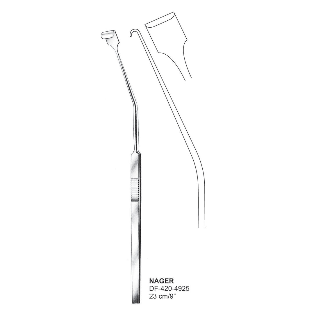 Nager Tonsil Retractors 23cm  (DF-420-4925) by Dr. Frigz