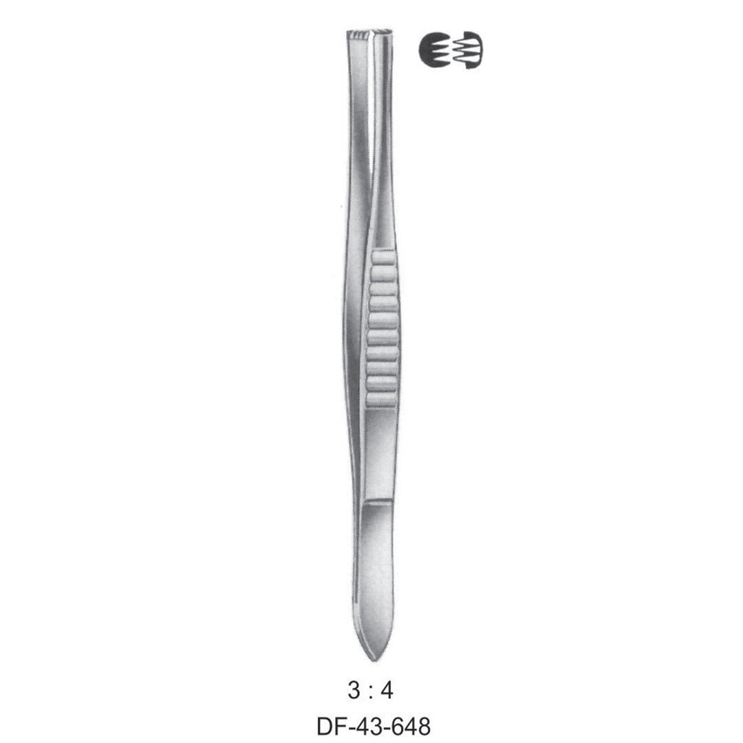 Mod.Usa Tissue Forceps, Straight, 3:4 Teeth, 13cm  (DF-43-648) by Dr. Frigz