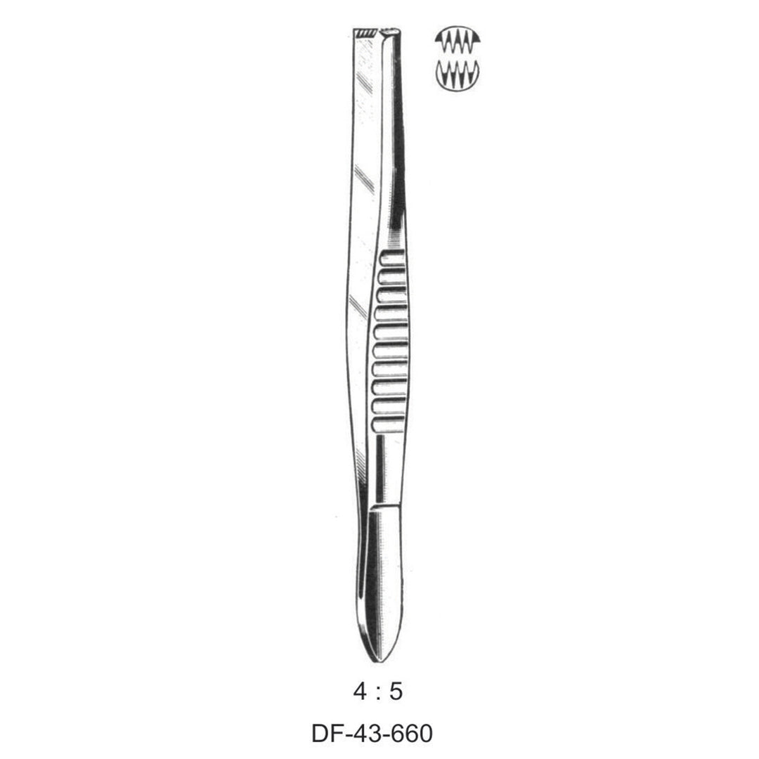 Mod.Usa Tissue Forceps, Straight, 4:5 Teeth, 15.5cm  (DF-43-660) by Dr. Frigz