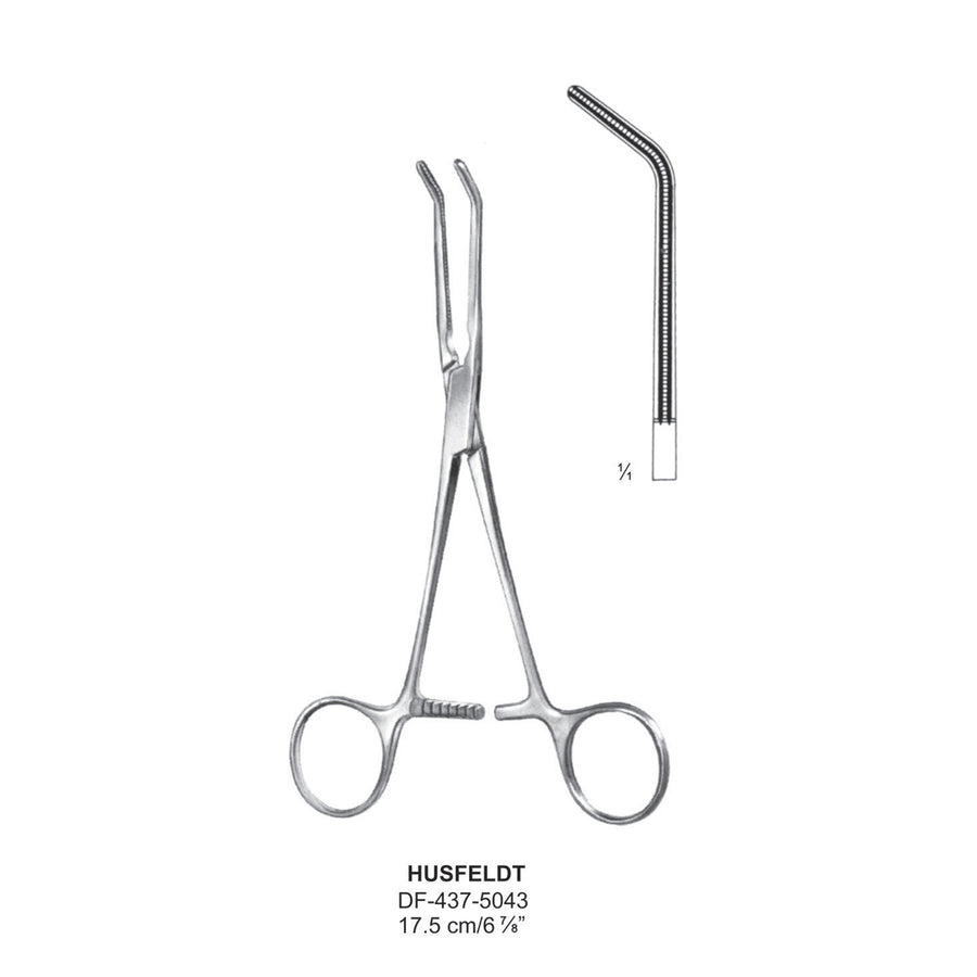 Husfeldt Atrauma Peripheral Vescular Clamps 17.5cm (DF-437-5043) by Dr. Frigz