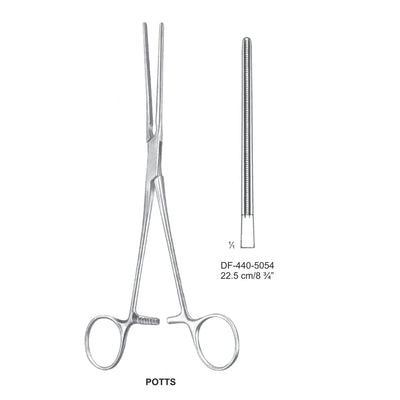 Potts Atrauma Coartation Calmps, Straight, 22.5cm (DF-440-5054)